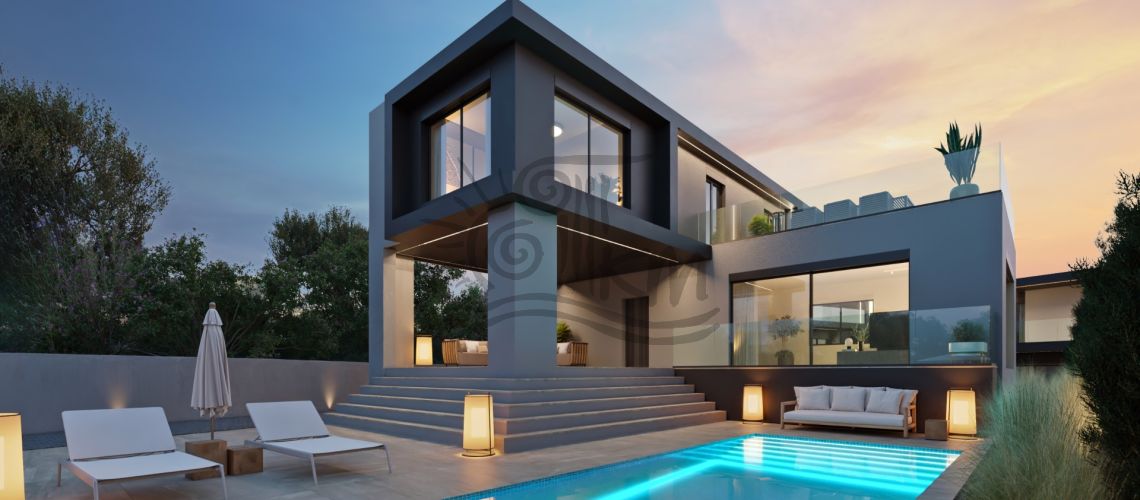 Héraklion, Vasileies. A vendre une luxueuse maison individuelle de 230,58 m² sur un terrain indépendant de 289,59 m² avec une piscine privée de 21 m². property first image