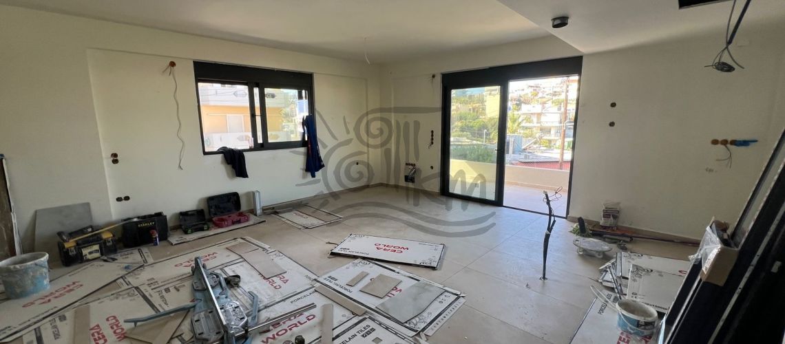 Heraklion, Mesampelies. Zu vermieten ist eine einzigartige, neu gebaute Vierzimmerwohnung im ersten Stock mit einer Gesamtfläche von 100 m² in sehr guter Lage. property first image